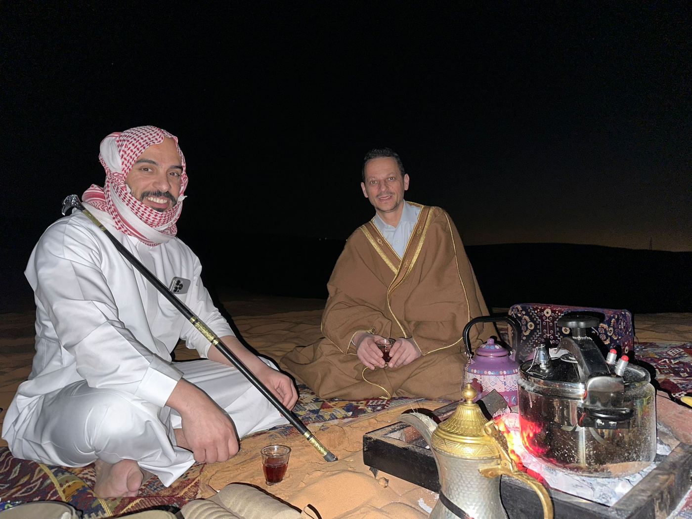ClaudioVision — cena nocturna en el desierto, Riad